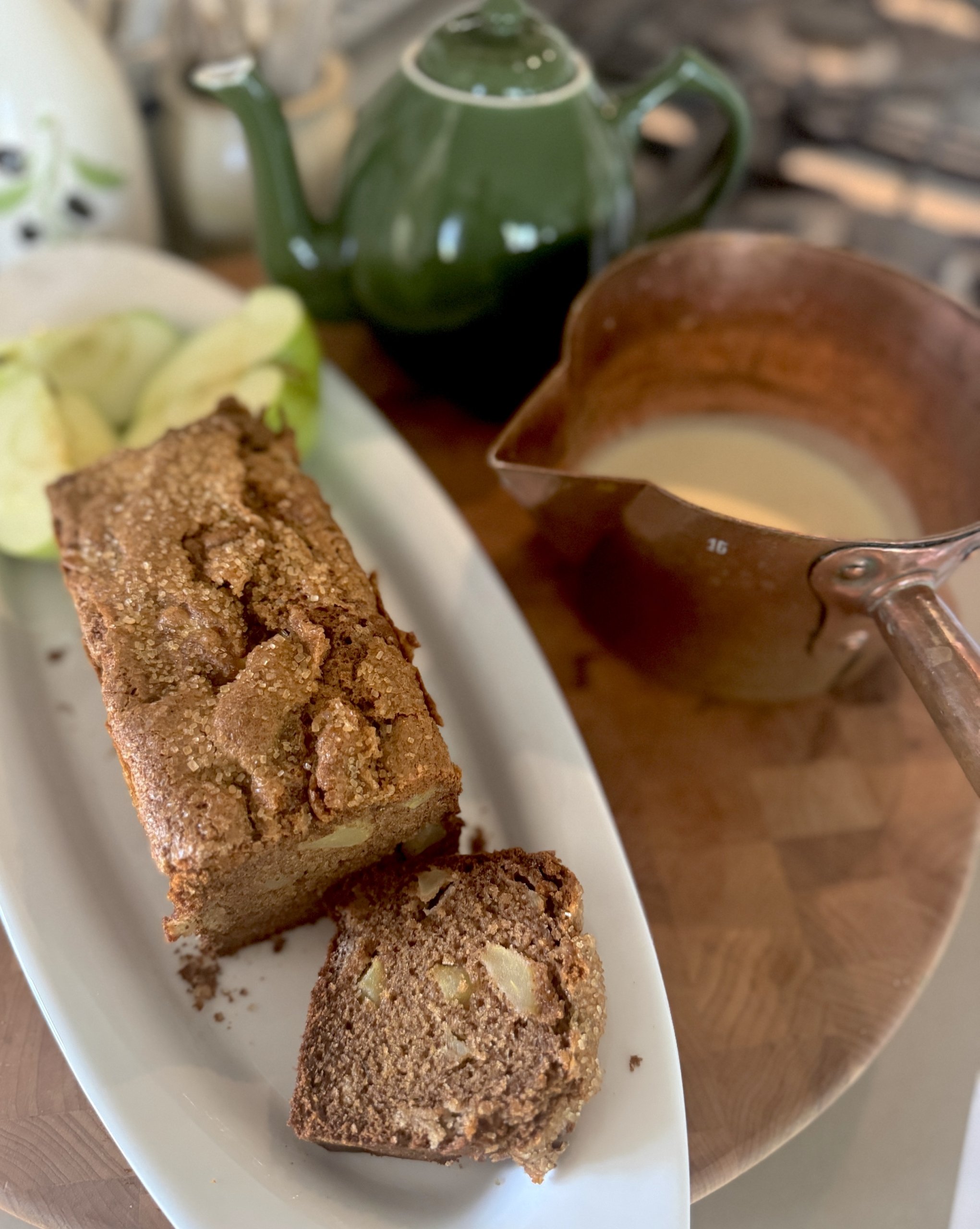 Dorset Apple Cake w/Crème Anglaise, the Simply Luxurious approach